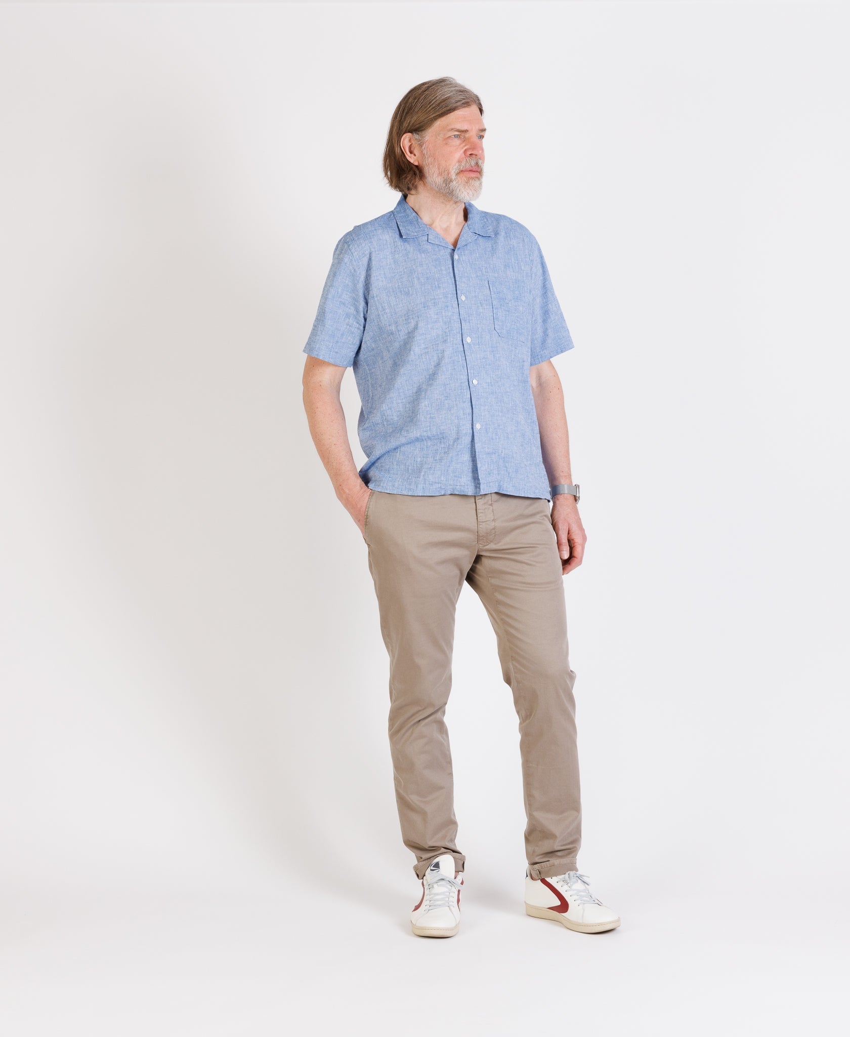 Universal Works: Road Shirt Linen mix