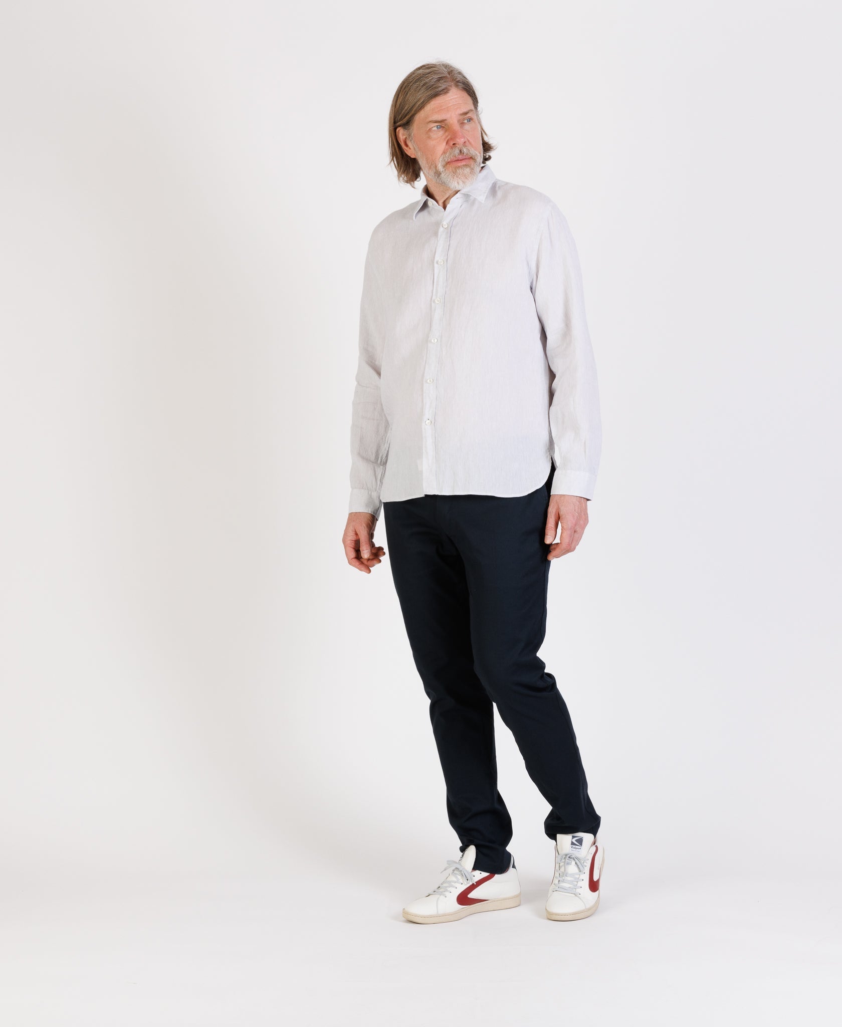 XACUS: Legacy Shirt. Linen Solid/Yarn died