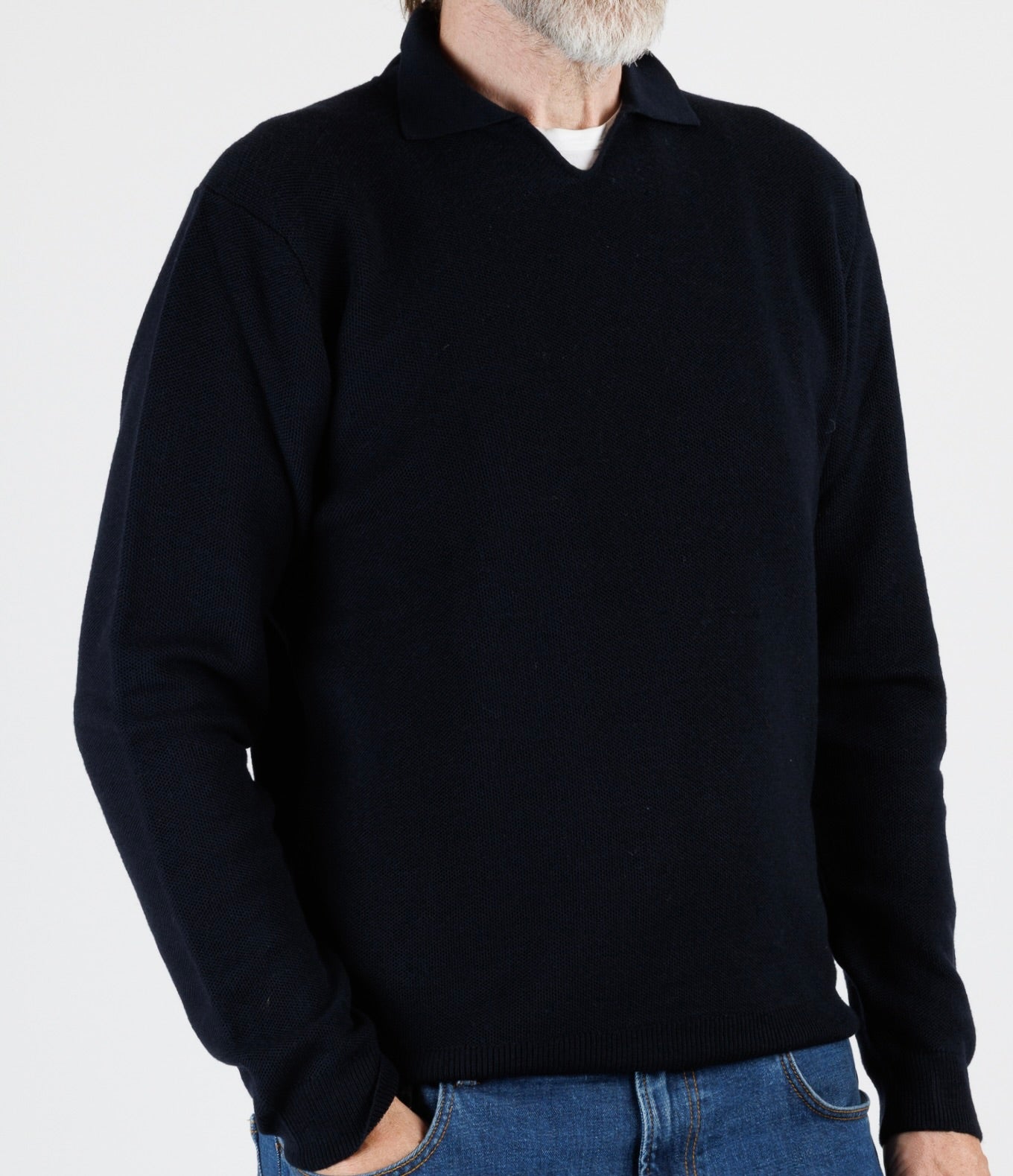 Zanone: Honeycomb Polo in merino wool