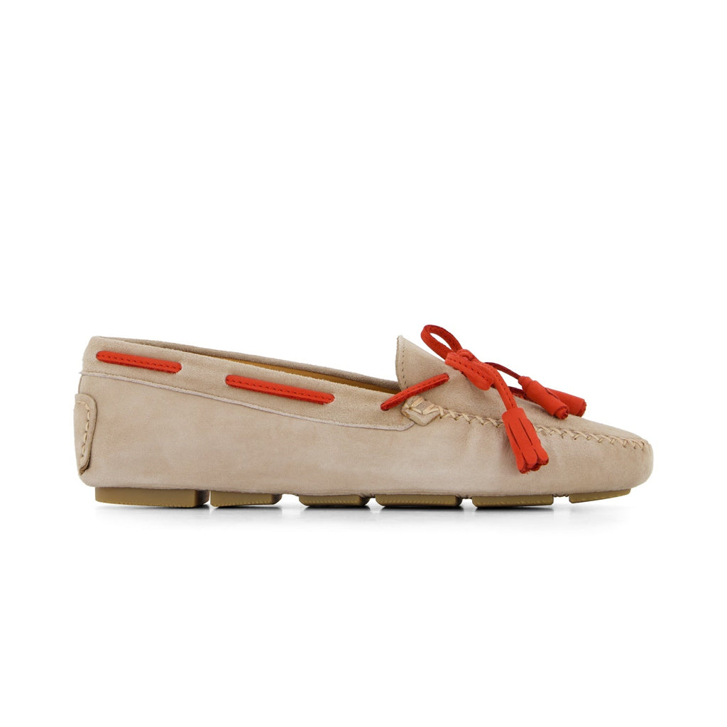 ELODIE Powder Loafer mit korallenfarbenen Akzenten - stylischer Damenschuh